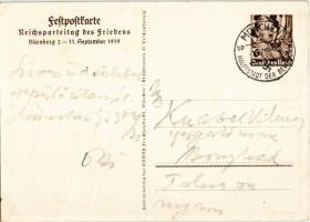 1939 Reichsparteitag Nürnberg. Festpostkarte. Reichsparteitag des Friedens / Nuremberg Rally. NSDAP ...