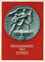 1938 Reichsparteitag Nürnberg. Festpostkarte / Nuremberg Rally. NSDAP German Nazi Party propaganda, swastika s: R. K. + Reichsparteitag der NSDAP Nürnberg 5. 9. 1938 So. Stpl. (EB)