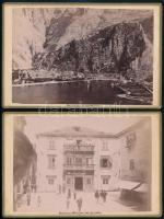 cca 1890 Kotor (Montenegró) / Cattaro, 4 db vintage fotó, 10,6×16 cm