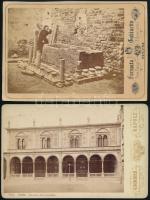 cca 1890 Verona, 2 db vintage fotó, 11,5x17 cm