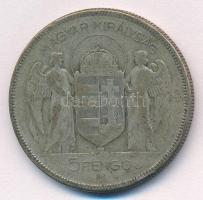 1930. 5P "Horthy Jobbra" Ag T:3 Adamo P8