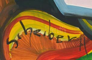 Scheiber jelzéssel: Bárban. Akvarell, papír, kisebb szakadással. 61×43 cm