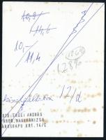 cca 1980 Erdei András: Kiszolgáltatva, pecséttel jelzett, vintage fotóművészeti alkotás, 11,4x8,5 cm