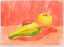 Márffy jelzéssel: Csendélet. Akvarell, papír. 22×30,5 cm