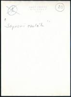 cca 1978 Nagy Sándor: Soproni emlék, pecséttel jelzett, feliratozott vintage fotóművészeti alkotás, ...