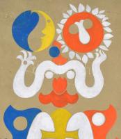 Róna jelzéssel: Oroszlán. Tempera, farost. 50×33 cm