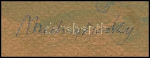 Mednyánszky jelzéssel: Tüzérek. Akvarell, ceruza, karton. 20x26 cm