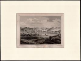 cca 1840 Ludwig Rohbock (1820-1883)-F.Hablitschek: Szász-Sebes, Pest, Lauffer és Stolp, (Darmstadt, G. G. Lange-ny.), acélmetszet, félig leragasztott paszpartuban, foltos, 14×19 cm