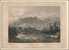cca 1840 Ludwig Rohbock (1820-1883)-J.Falkner: Brassó a Kápolnaheggyel, Pest, Lauffer és Stolp, (Dar...