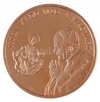 Bognár György (1944-) / Lebó Ferenc (1960-) 1991. II. János Pál pápa látogatása - Szombathely aranyozott fém emlékérem műanyag tokban (65mm) T:1 (eredetileg PP)
