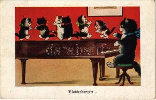 Klavierkonzert / Cat pianist, small cats dancing on the piano. A.R. & Co. i. B. 1451-V. (EK)