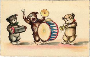 Dog music band. W.S.S.B. 9753. litho