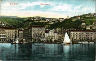 1911 Fiume, Rijeka; Molo Adamich / port, steamship, boats (EK)