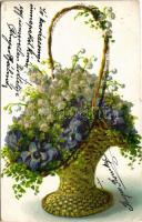 1900 Flower basket, litho (Rb)