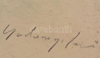 Gadányi jelzéssel: Női akt. Ceruza, papír, sérült, 61x43 cm