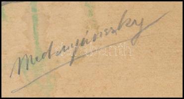 Mednyánszky jelzéssel: Ülő alak. Akvarell, ceruza, papír, sérült, 20,5x33 cm