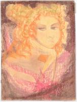 Olvashatatlan jelzéssel: Merengő. Pasztell, karton, lap jobb felső sarkában ragasztószalag maradvánn...