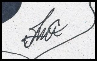 Szász jelzéssel: Arcok. Tus, filctoll, papír, 21x29,5 cm