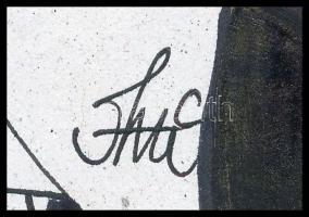 Szász jelzéssel: Öt Arc. Tus, filctoll, papír, 21x29,5 cm