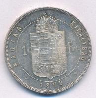 1879KB 1Ft Ag "Ferenc József / Középcímer" Körmöcbánya T:1,1- Adamo M15