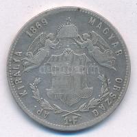 1869KB 1Ft Ag "Ferenc József / Angyalos címer" Körmöcbánya T:3 ph. Hungary 1869KB 1 Forint...