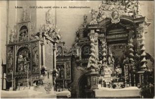 Lőcse, Leutschau, Levoca; Gróf Csáky család oltára a Szent Jakab templomban, belső / altar of the Csáky family in the church, interior