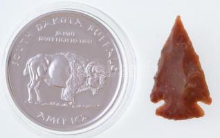 Amerikai Egyesült Államok 2016. 1$ "Dél-Dakota Dollar - Sziú Indián" Ag dísztokban, tanúsí...