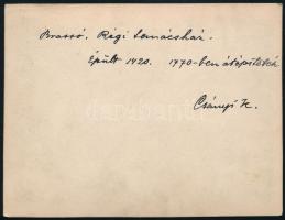 cca 1890 Régi brassói (Brasov, Románia) városháza, fotó kartonon, a hátoldalán feliratozva, 9x11 cm