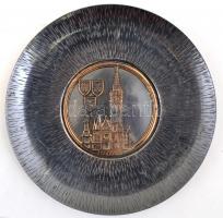 Össz. 9 db réz és fém, részben magyar iparművész tárgy: Móga Sándor (1927-): Réz iparművész doboz, j...