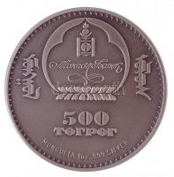 Mongólia 2017. 500T Ag "Coboly" Swarowski kristályokkal, dísztokban, tanúsítvánnyal (31,40...