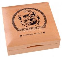 Mongólia 2017. 500T Ag "Coboly" Swarowski kristályokkal, dísztokban, tanúsítvánnyal (31,40...