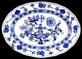 Brown Westhead Moore Meissen antik porcelán tétel, össz 2 db: Kínáló, perem alatt kisebb lepattanáss...