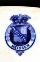 Brown Westhead Moore Meissen antik porcelán tétel, össz 2 db: Kínáló, perem alatt kisebb lepattanáss...