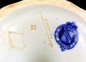 Brown Westhead Moore Meissen antik porcelán tétel, össz 2 db: Kínáló, perem alatt kisebb lepattanáss...