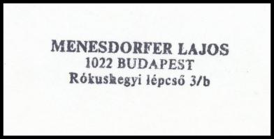 cca 1984 Menesdorfer Lajos (1941-2005) budapesti fotóművész hagyatékából, pecséttel jelzett vintage ...