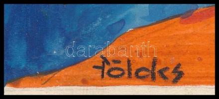 Földes Imre (1881-1948): Illusztráció. Akvarell, papír, jelzett, 12×13 cm