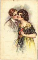 1924 Romantic couple. Italian art postcard. Anna & Gasparini 528-5. s: A. Busi (EK)