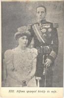 1910 XIII. Alfonz spanyol király és neje. Biró A. felvétele / Alfonso XIII, King of Spain and the Queen (EK)