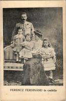 Habsburg-Lotaringiai Ferenc Ferdinánd és családja. Grindlinger J. kiadása / Archduke Franz Ferdinand of Austria and his family (EK)