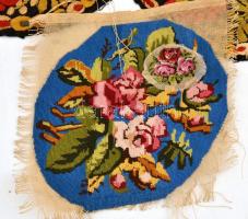 2 db  matyó hímzés, d:24 cm + 1 db golein, 17,5x17,5 cm