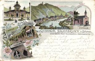 Sauerbrunn Railway and telegraph station Litho (b)