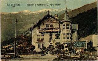 Zell am Zillertal (Tirol), Gasthof und Restaurant Tiroler Heim, Hofers Schwim-Voll-Bad-Dousche / hotel