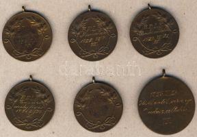 1921-25. "B.P.L.E." Br díjérem (6x) klf felirattal vagy motívummal T:2