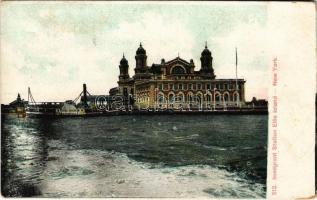 New York, Ellis Island Immigrant Station, steamship. Cosmospec Series 512. (EK)