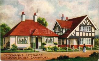 1910 London, Oetzmanns Cottages. Japan-British Exhibition advertising card