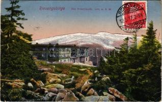 1927 Spindleruv Mlyn, Spindelmühle, Spindlermühle; Riesengebirge, Die Peterbaude / Petrova bouda / mountain, tourist hotel. TCV card (EK)