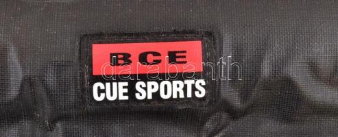 BCE snooker dákó, két részben, eredeti tokjában, jó állapotban, h: 76 és 74 cm