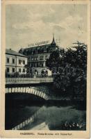 1929 Radeberg, Röderbrücke mit Hotel Kaiserhof / bridge, hotel. Verlag Paul Zimmermann (EK)