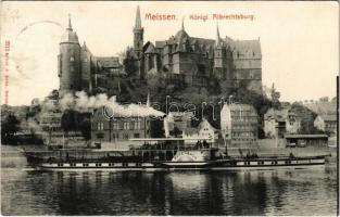 1908 Meissen, Königl. Albrechtsburg / royal castle, Bodenbach steamship. Brück & Sohn 2311.