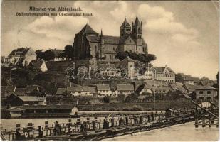 1912 Breisach am Rhein, Münster von Albreisach. Ballonphotographie von Oberleutnant Ernst / cathedral, bridge